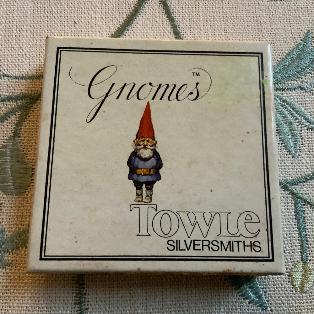 Towle Silversmiths 1979 The Thinker Gnome's Silver Plated #3097 Ornament